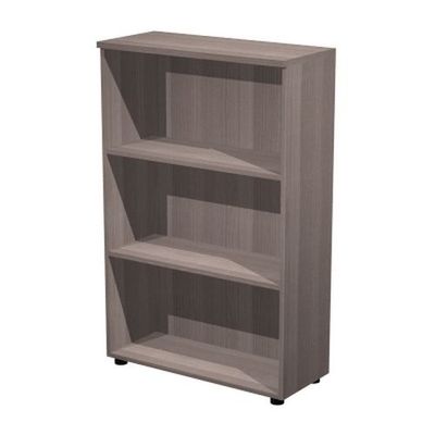 Bibliothèque mi-haute Trend - L80xP35xH120 cm - 2 étagères - imitation frêne Toscan