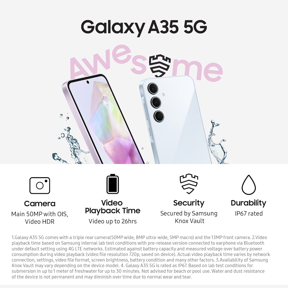 Samsung Galaxy A35 5G smarttelefon 6/128GB (navy)