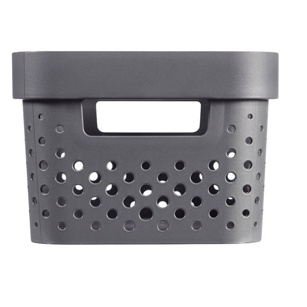 Curver Infinity Recycled Dots Opbergbox 4,5L - Antraciet