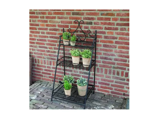 Etagère pliante à plantes Arabesques Escalier 3 niveaux