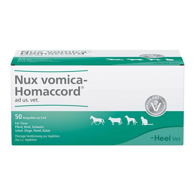 Nux vomica Homaccord Ampullen vet. (für Tiere), 50 St