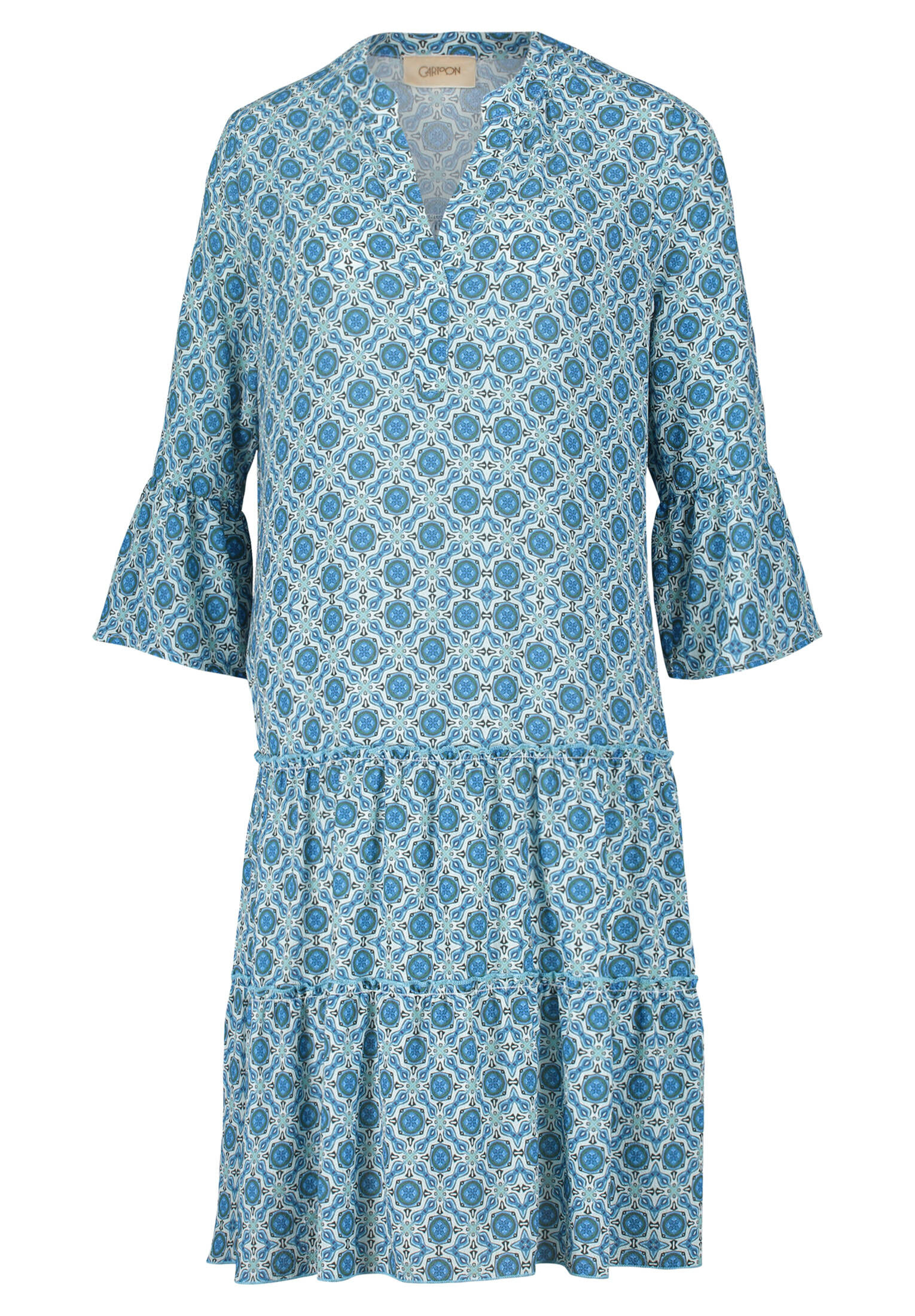 Cartoon| Damen Casual-Kleid mit Stufen