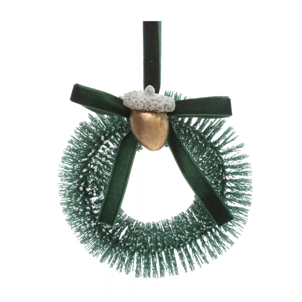 Suspension de Noël (D10 cm) Jolie Couronne Vert sapin