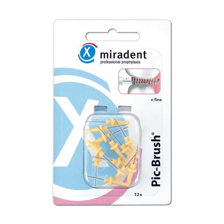 Miradent Interdentalbürste Pic-Brush x-fein gelb, 12 St