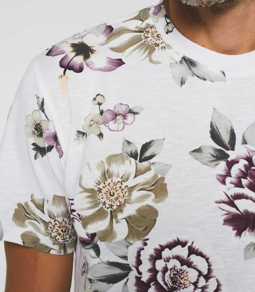T-shirt à imprimé blanc 