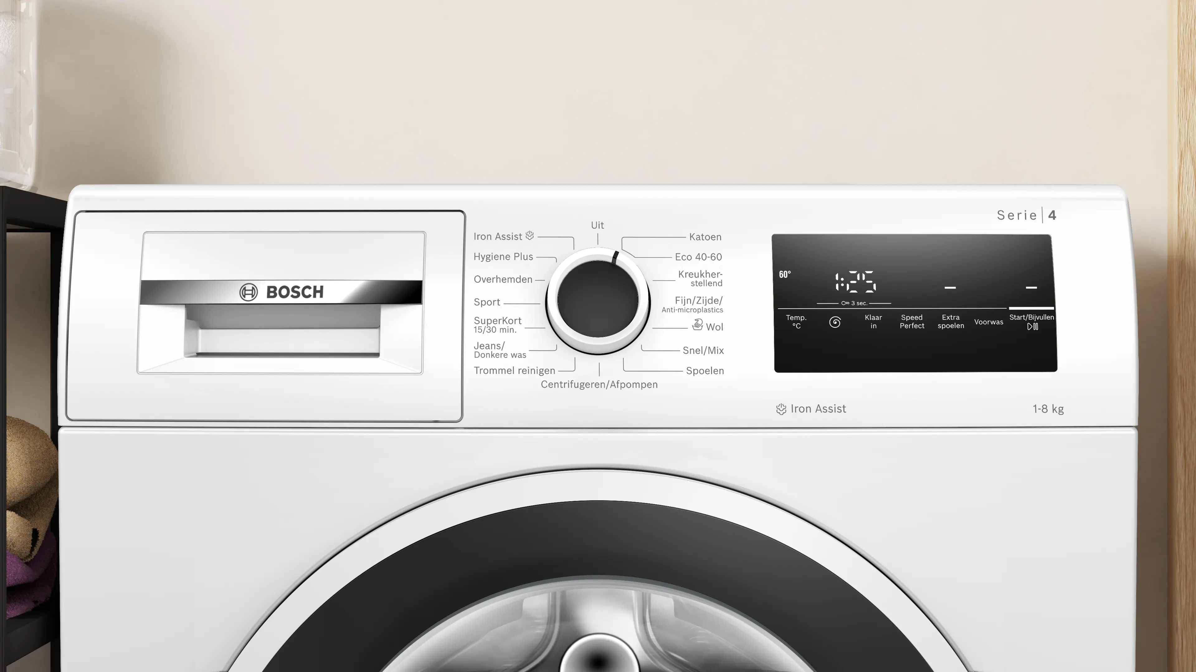 Serie 4 Wasmachine, voorlader 8 kg max. 1400 rpm