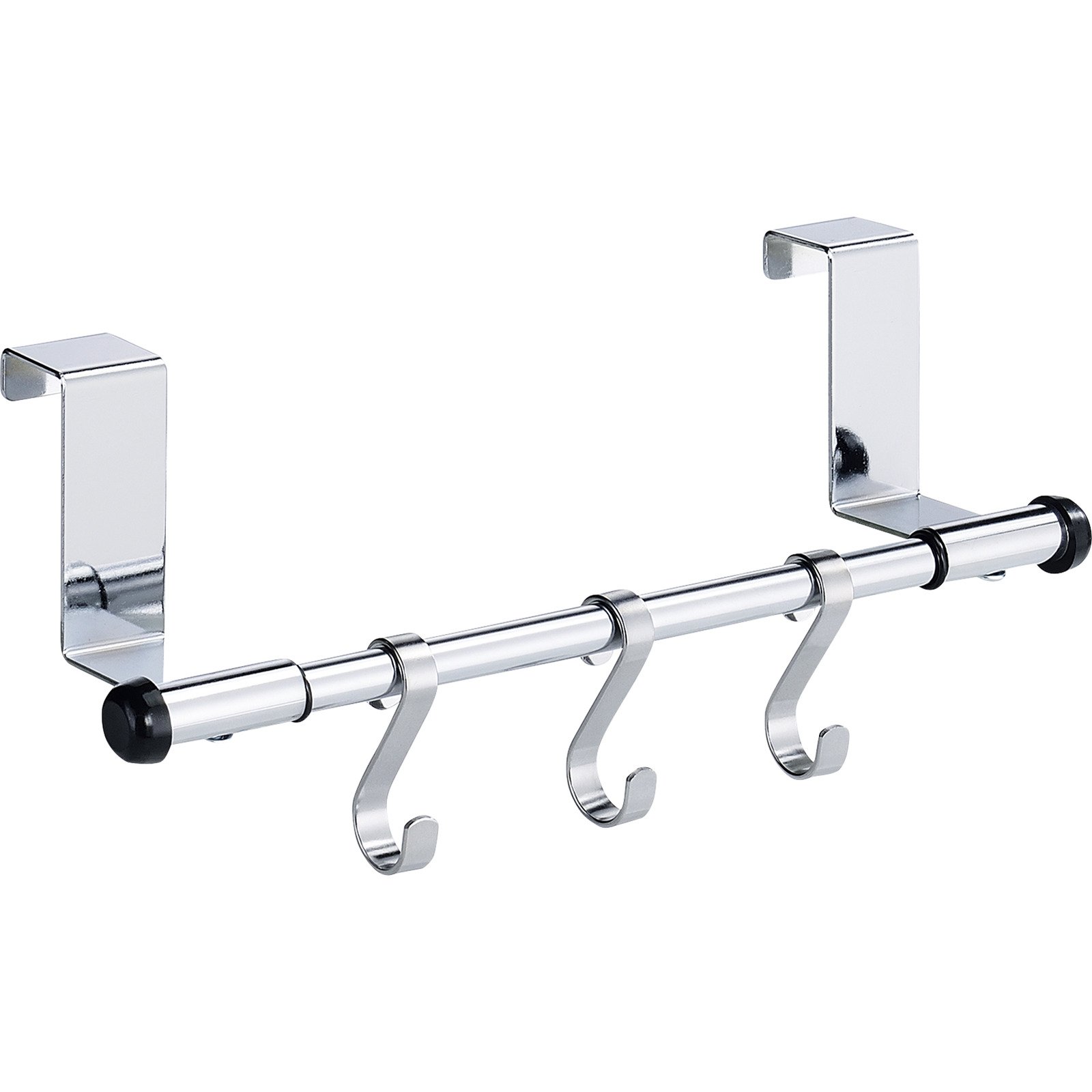 Türgarderobe 3 Haken, Metall chromfarben