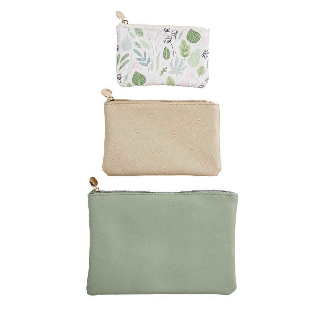 Ensemble de 3 pochettes plates assorties - 2 modèles