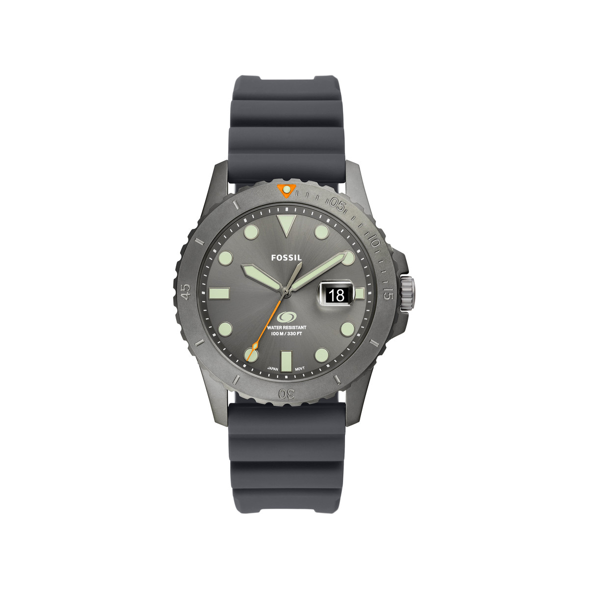 Montre FOSSIL Blue homme bracelet silicone gris