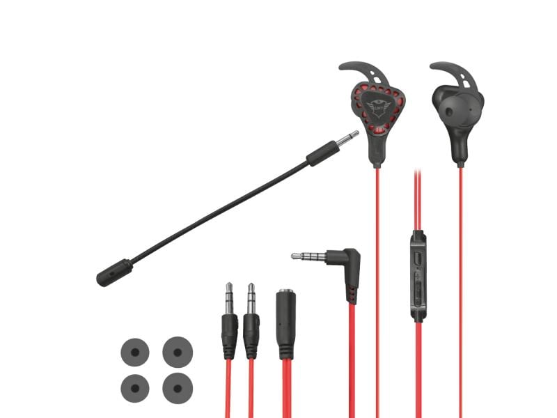 Trust Headset GXT 408 Cobra Rot/Schwarz Gaming-Ohrhörer für alle Plattformen