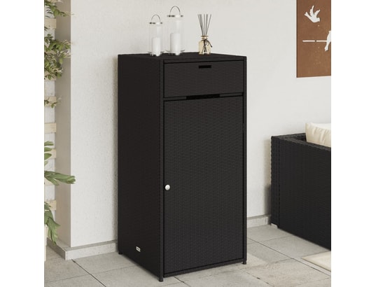VIDAXL - Armoire de jardin Armoire de rangement de jardin noir 55x55x111 cm résine tres...