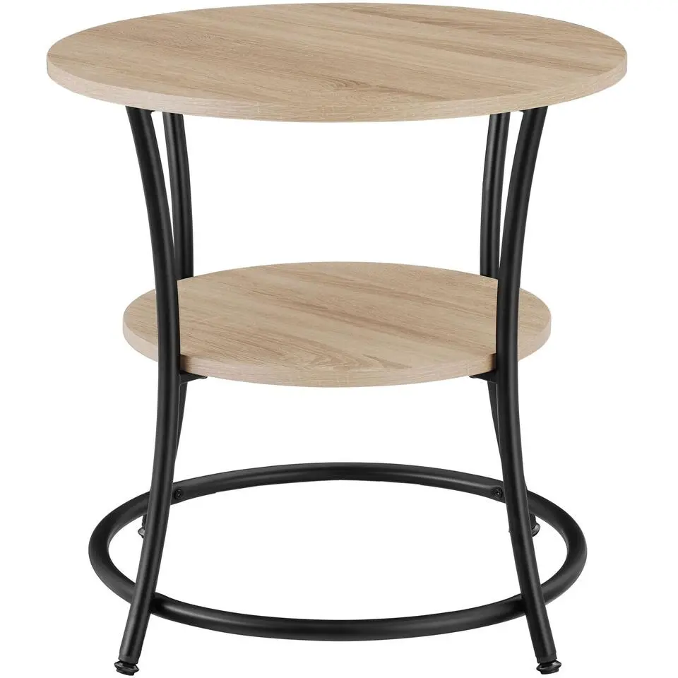 tectake Bijzettafel Saint Louis, Industrieel Licht Hout, Eiken Sonoma