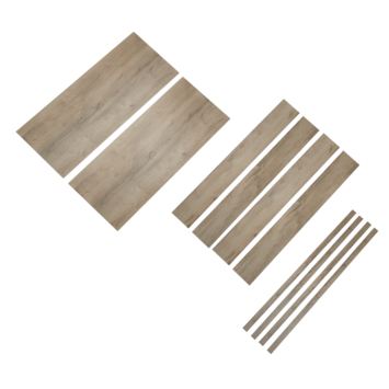 Firststep traprenovatieset laminaattreden eiken grijs, 4 stuks