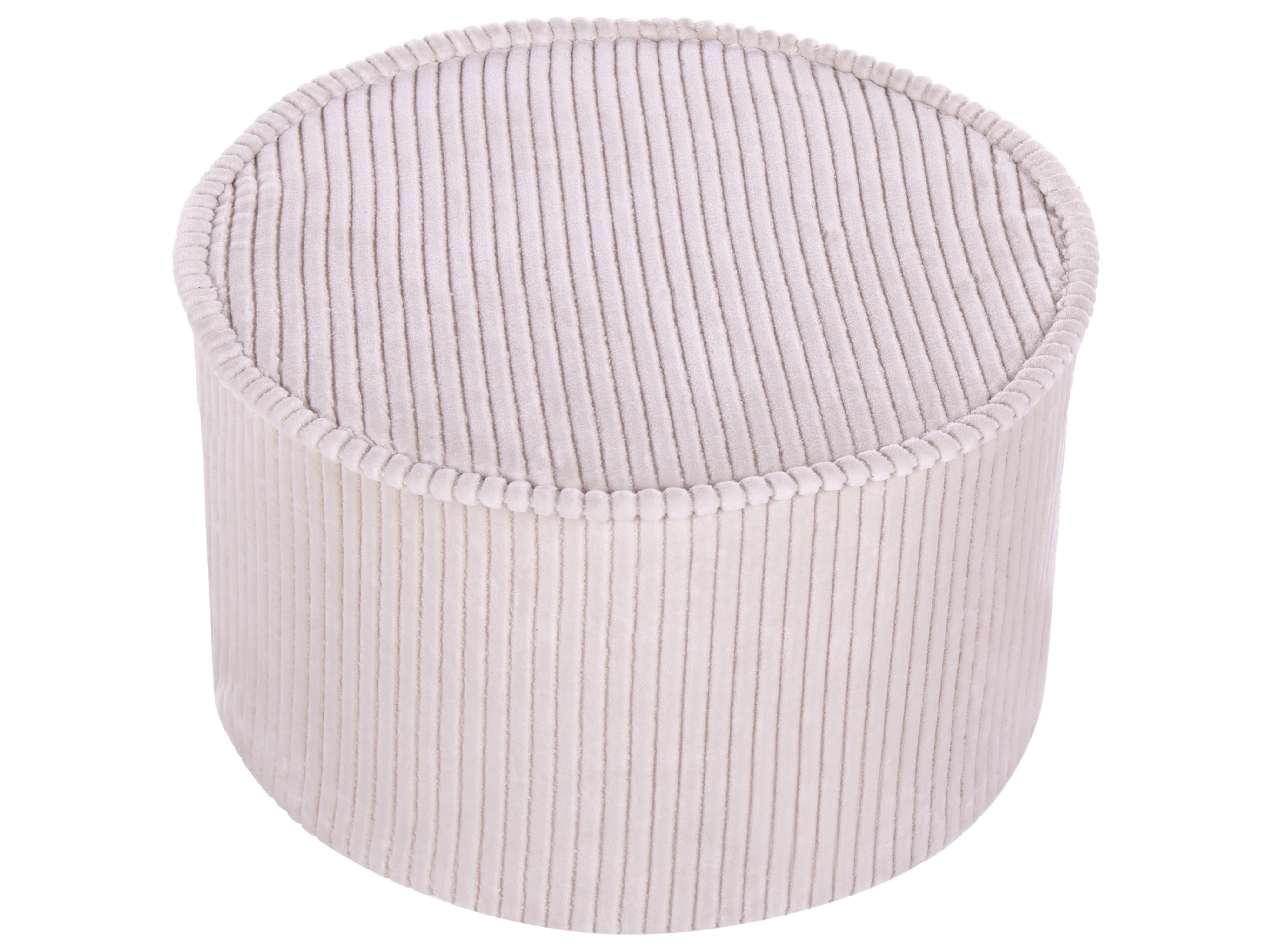 Poef ZIKRIA Fluweel Lichtbeige