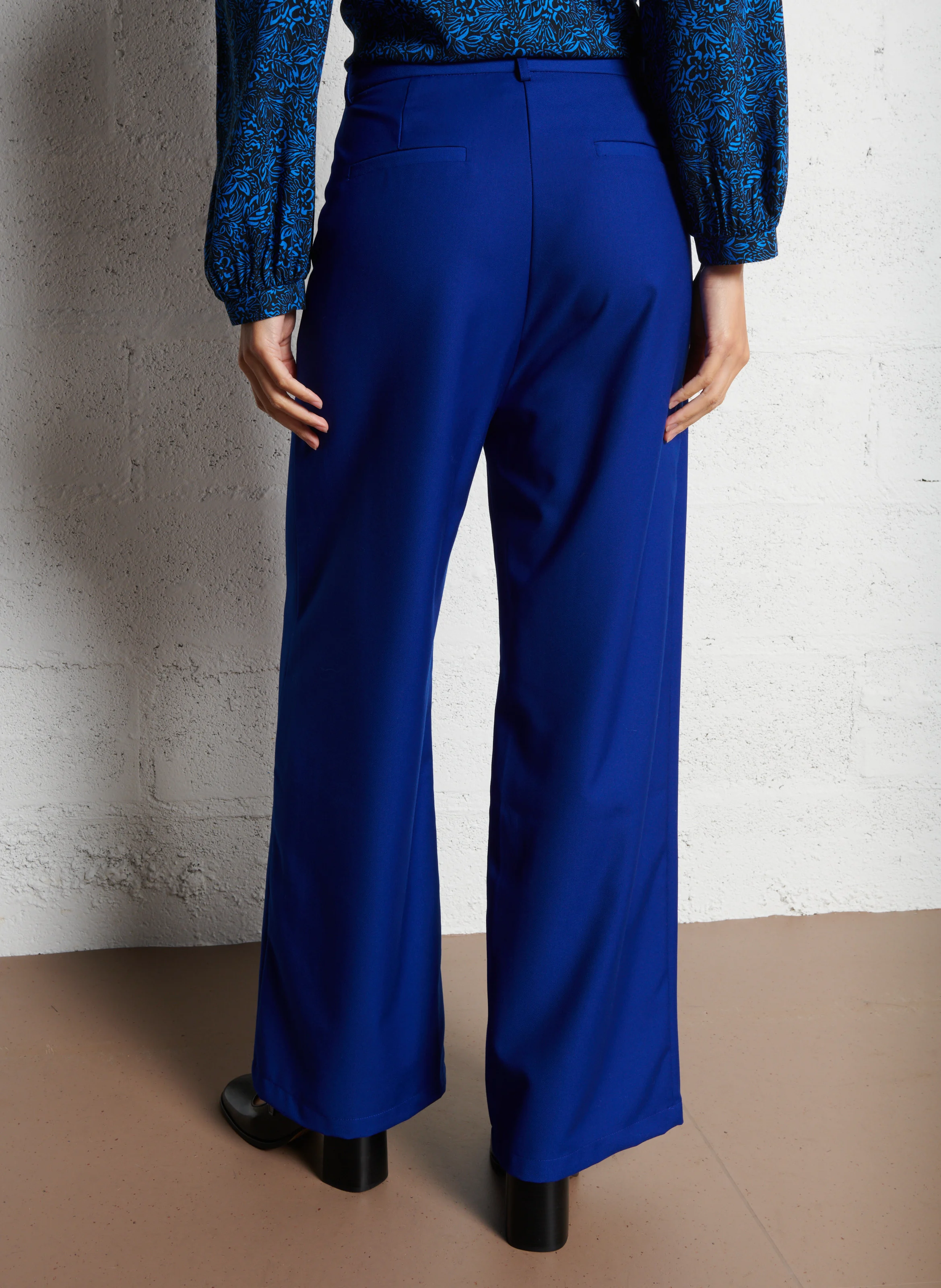 SONNY - Pantalon droit en coton mélangé | Bleu