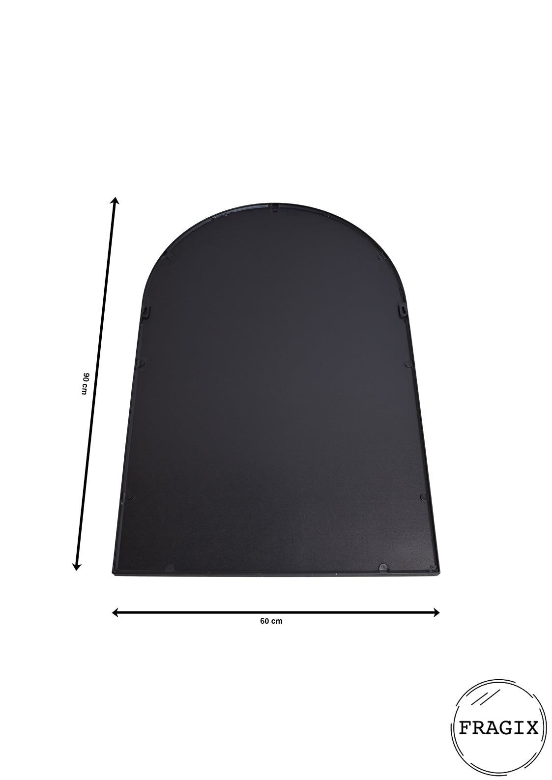 Fragix Ark wandspiegel - Zwart metaal - 60x90