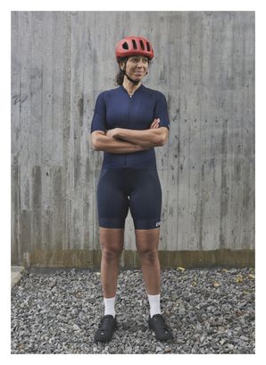 Maillot Manches Courtes Femme Poc Pristine Turmaline Bleu Marine