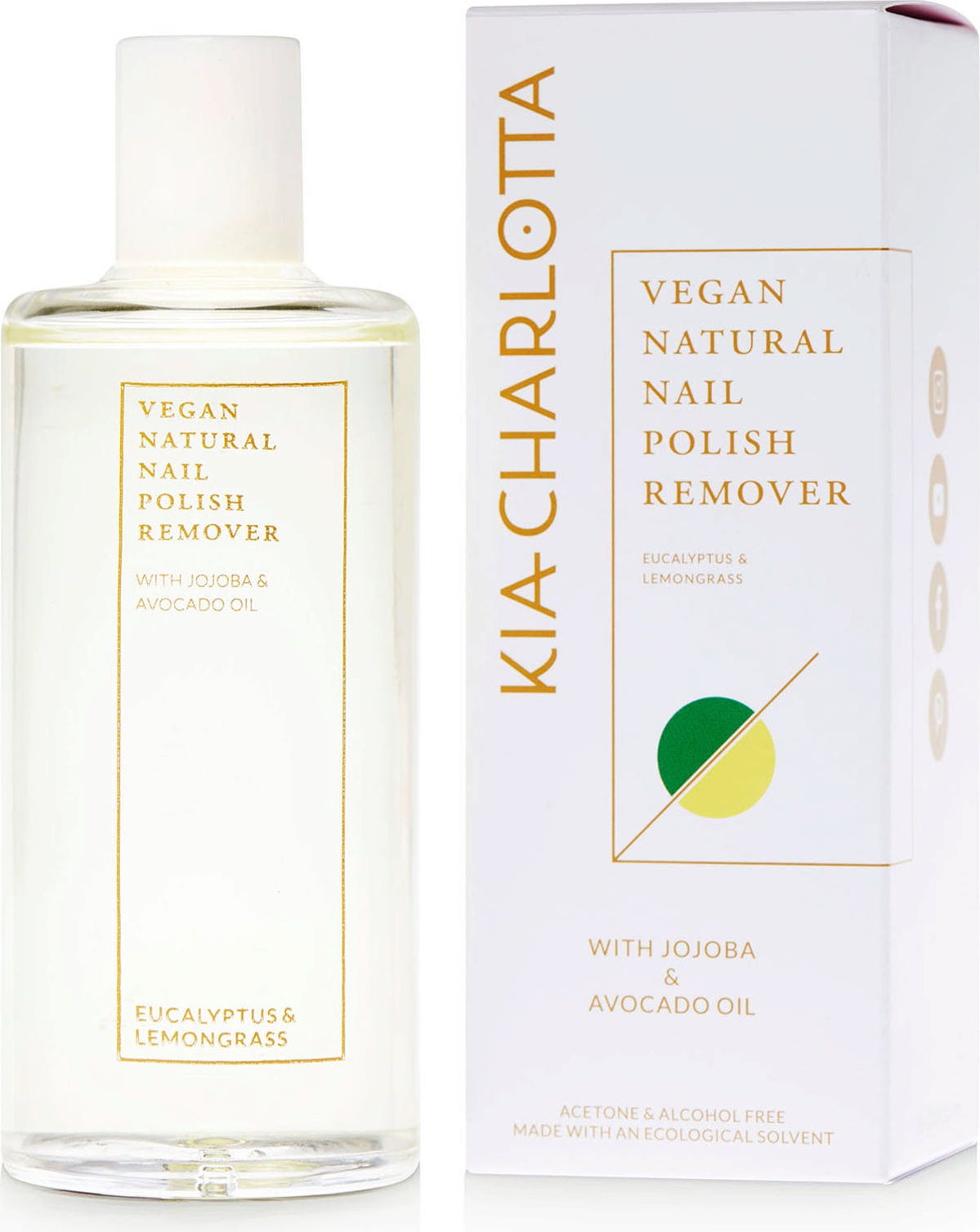 KIA-CHARLOTTA  Vegan Natural Nail Polish Remover, 100 ml