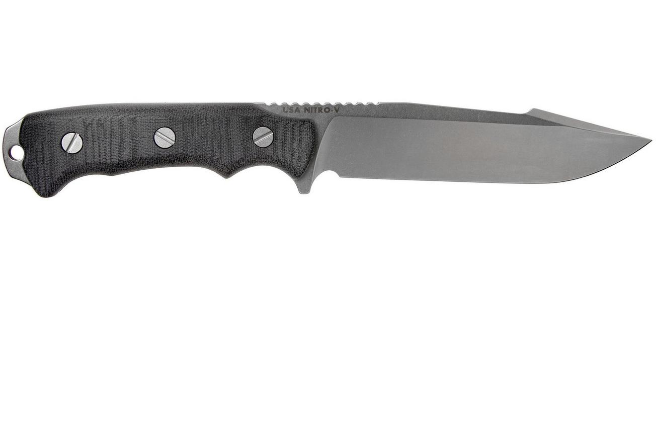 Rick Hinderer Fieldtac 6” Harpoon Spearpoint Stonewash Black micarta survivalmes
