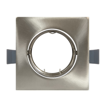 GAMMA inbouwspot 1 stuk richtbaar staal 84mm x 84mm