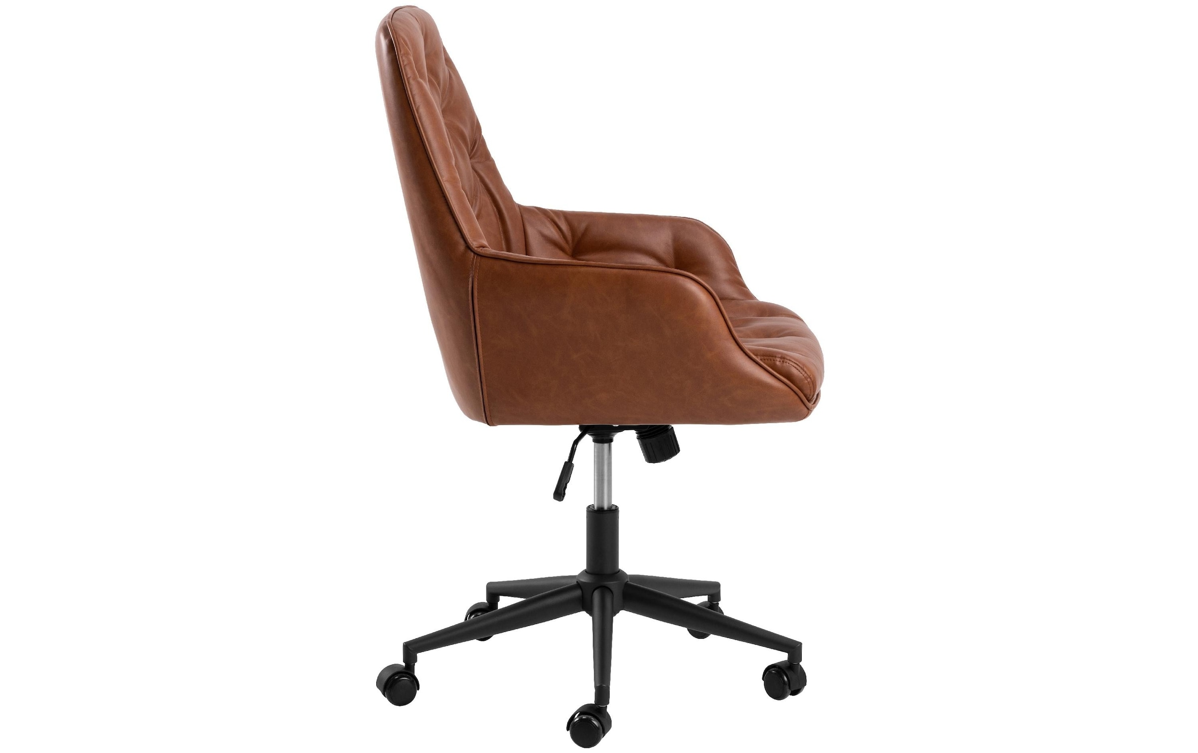 AC Design Schreibtischstuhl »Erik, mit Polsterrücken und Armlehnen, Cognac« ()
