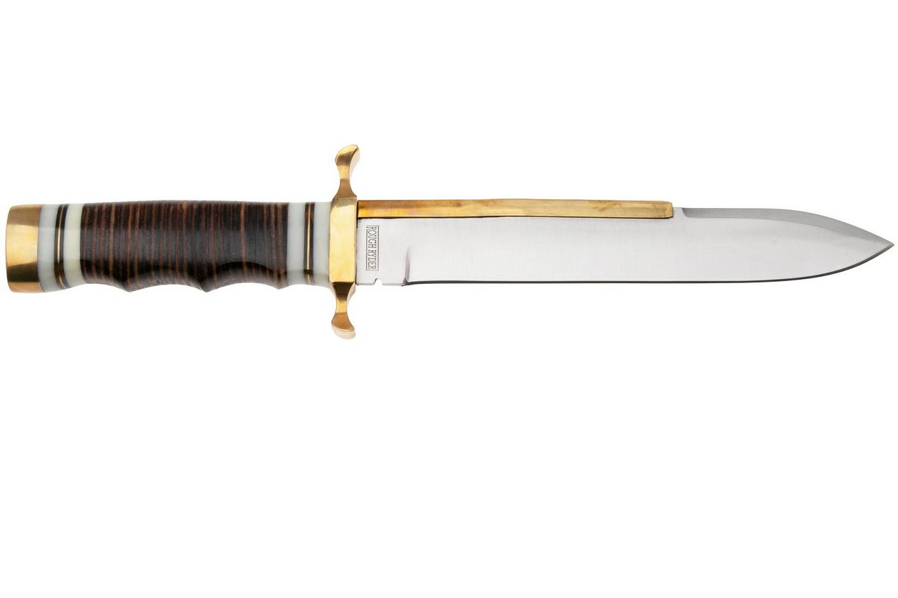 Rough Ryder Stacked Leather Bowie RR2203 vaststaand mes