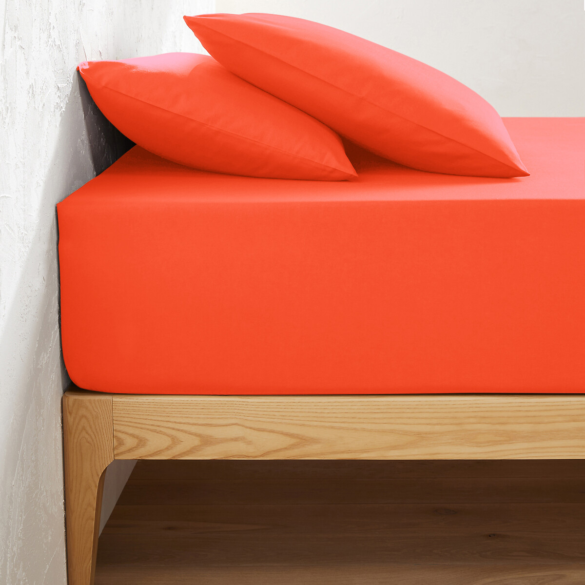 LA REDOUTE INTERIEURS<br>Lençol de algodão liso com elástico, dobrável, 32 cm, Scenario
