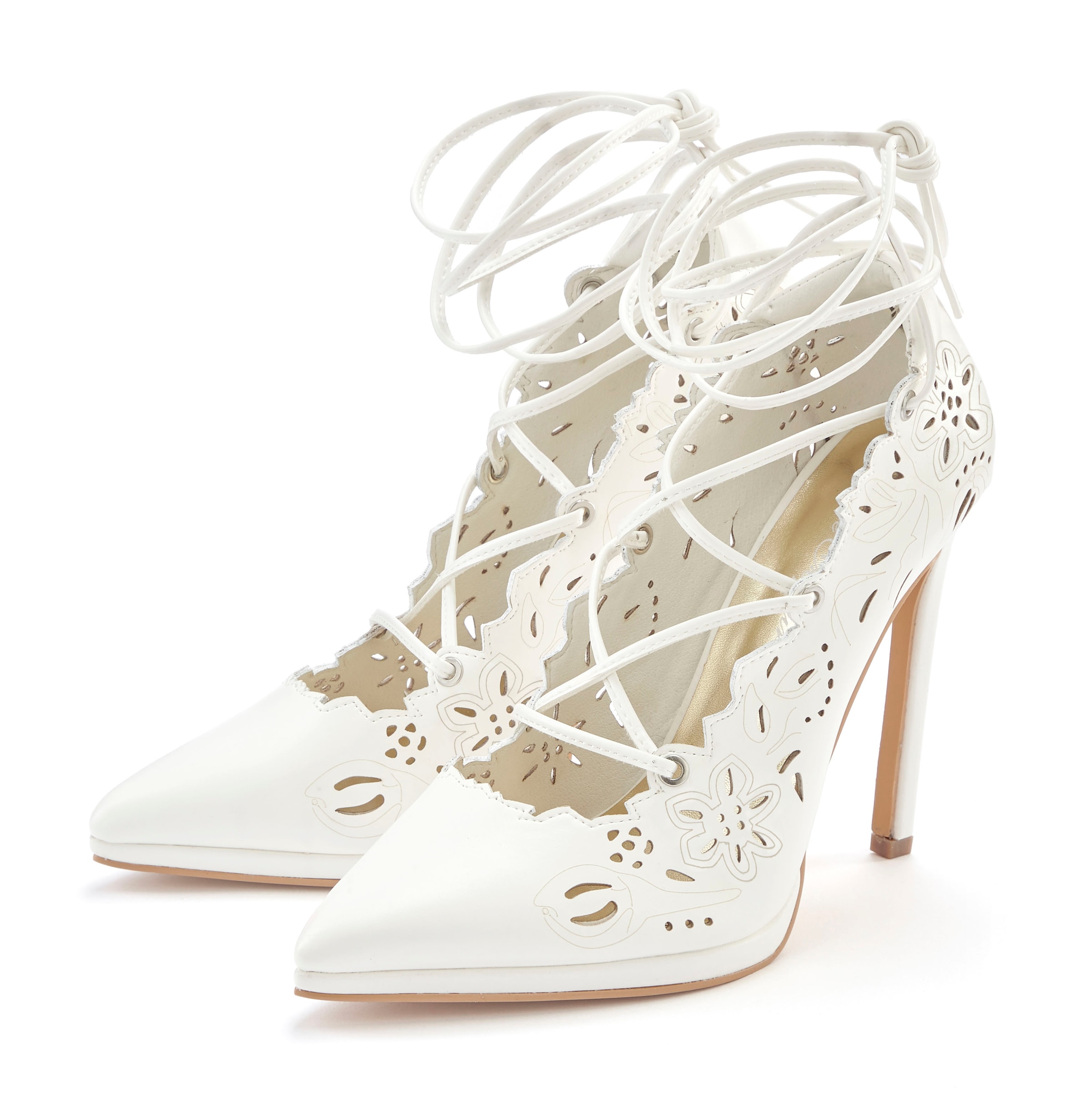 LASCANA Belle Affaire High-Heel-Pumps »Stiletto Pump mit Cut-Outs,«  Mit Schnürbänder und hohem Absatz