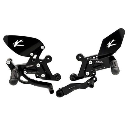 Commandes reculées Valter Moto TYPE 1.5 INVERSEES - Noir