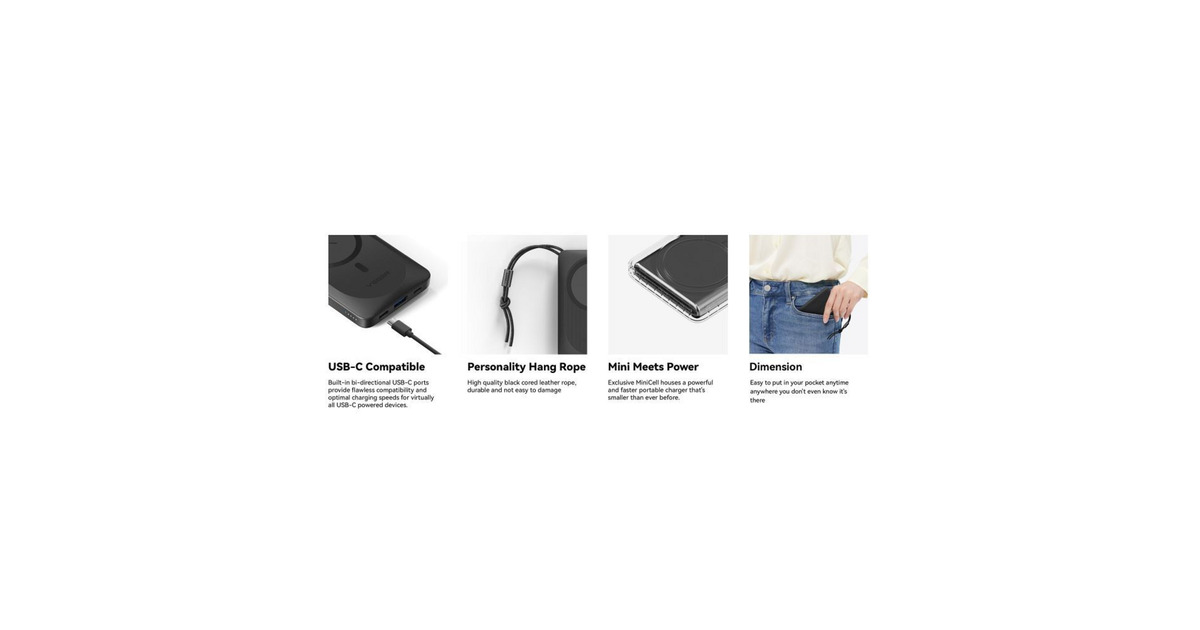 VEGERMagOn powerbank 10.000mAh  (Wit)