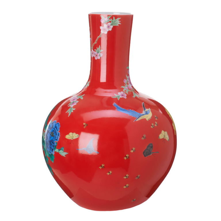 POLSPOTTEN Ball Body vaas rood