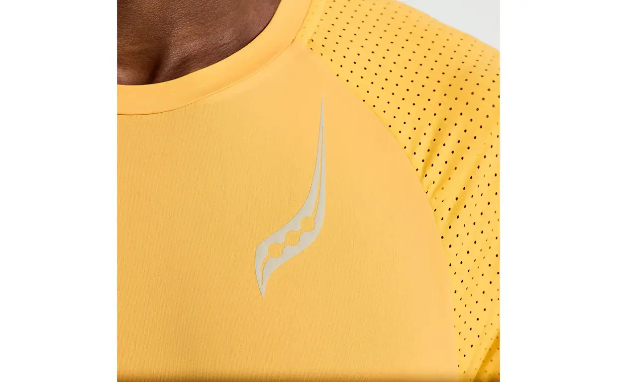Saucony Pinnacle Hardloopshirt Korte Mouwen Oranje Heren