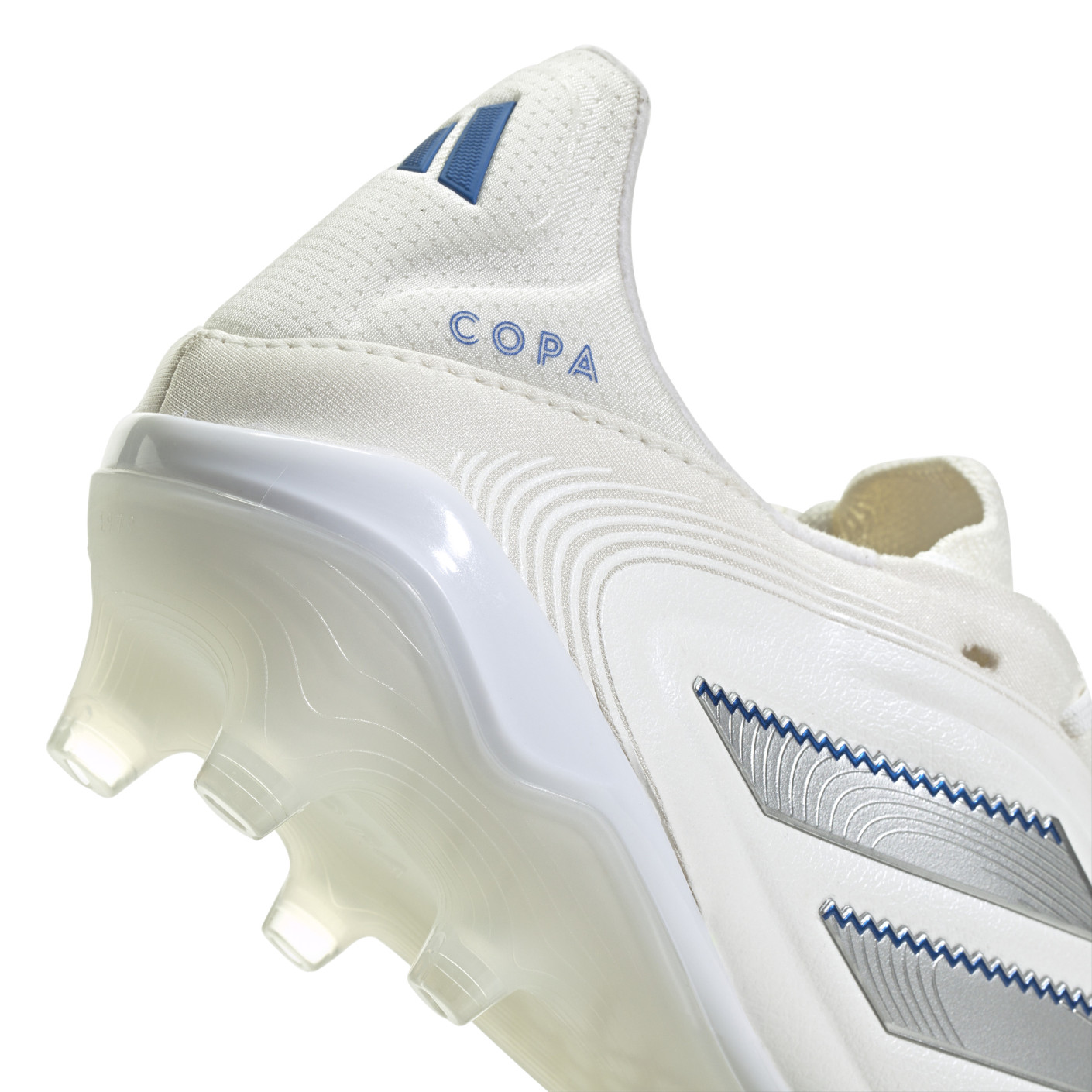 Adidas Copa Pure III Elite Gras Voetbalschoenen (FG) Wit Zilver Blauw