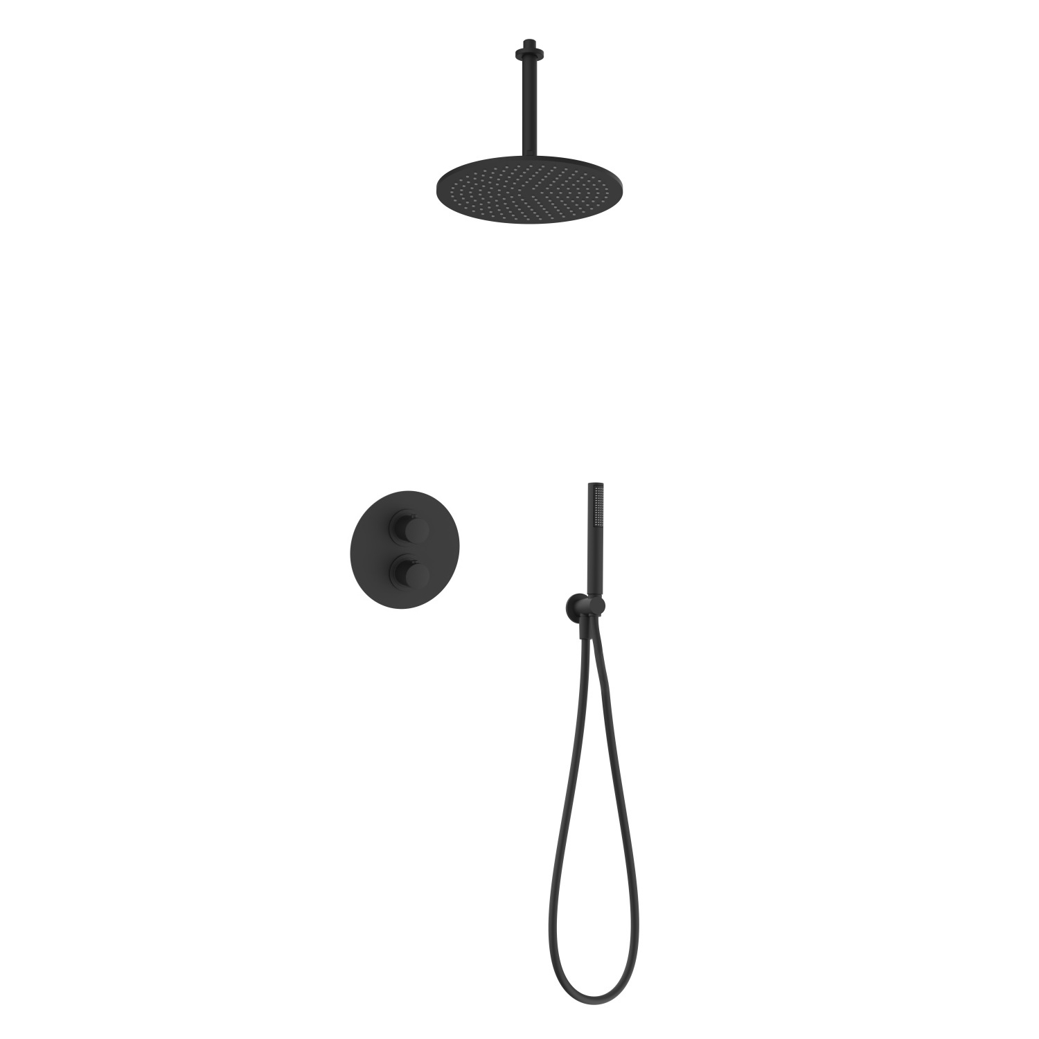 Salenzi Giro inbouw regendouche set type 7 mat zwart