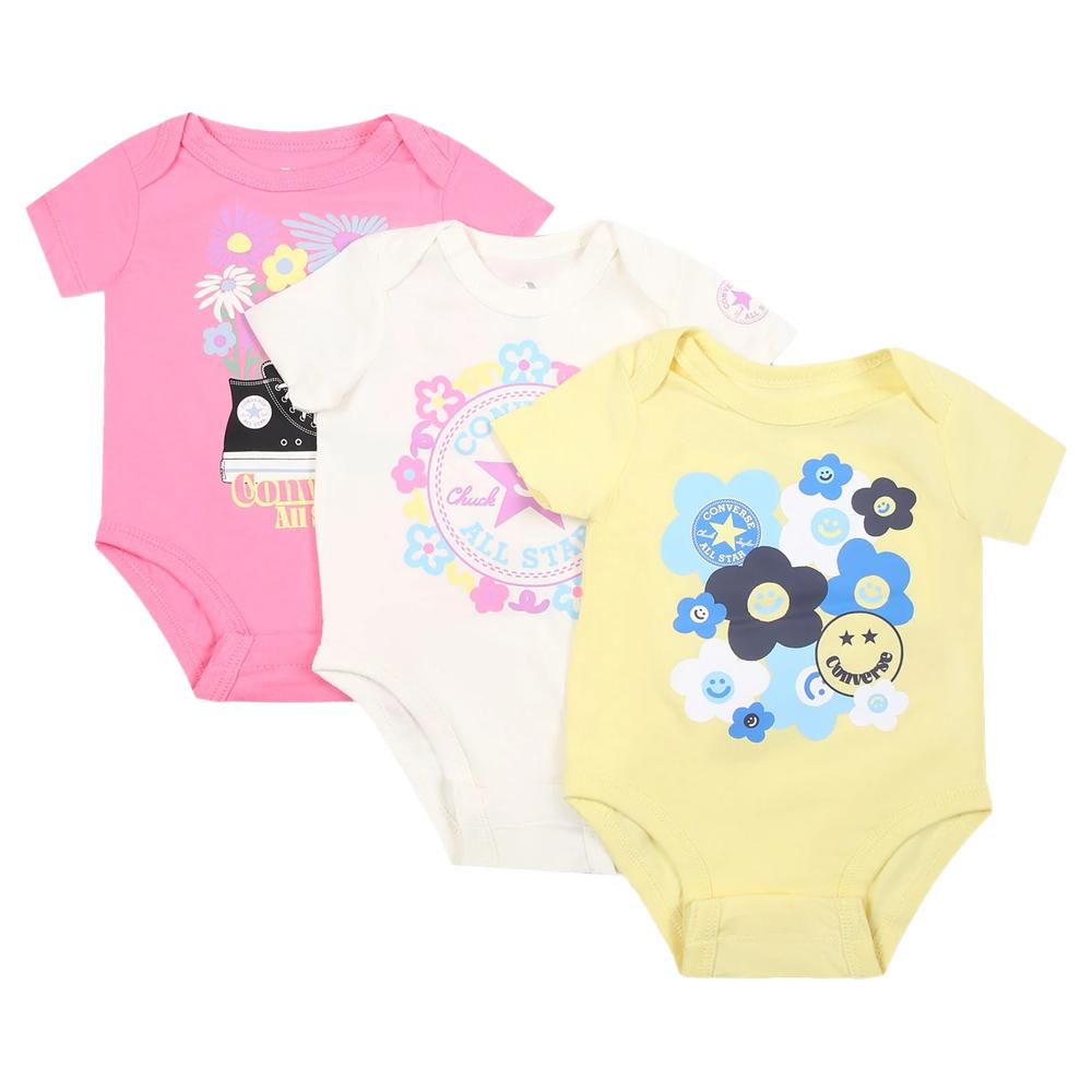 Converse X3 Body Rose/Jaune/Blanc Fille Converse Squiggle