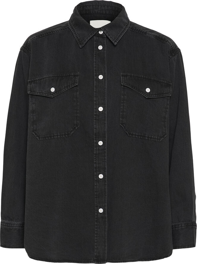 Part Two CollettePW SH Washed black denim