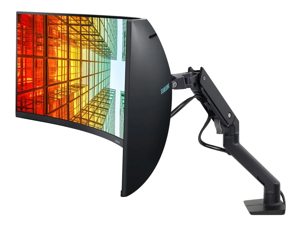 Ergotron HX - Monteringssæt (drejelig arm, klemme til montering på skrivebord, pakning til gennemføring, monterings-hardware, forlængerdel, HD-drejeled) - Constant Force Technology - for LCD-display/kurvet LCD-display - mat sort - skærmstørrelse: up