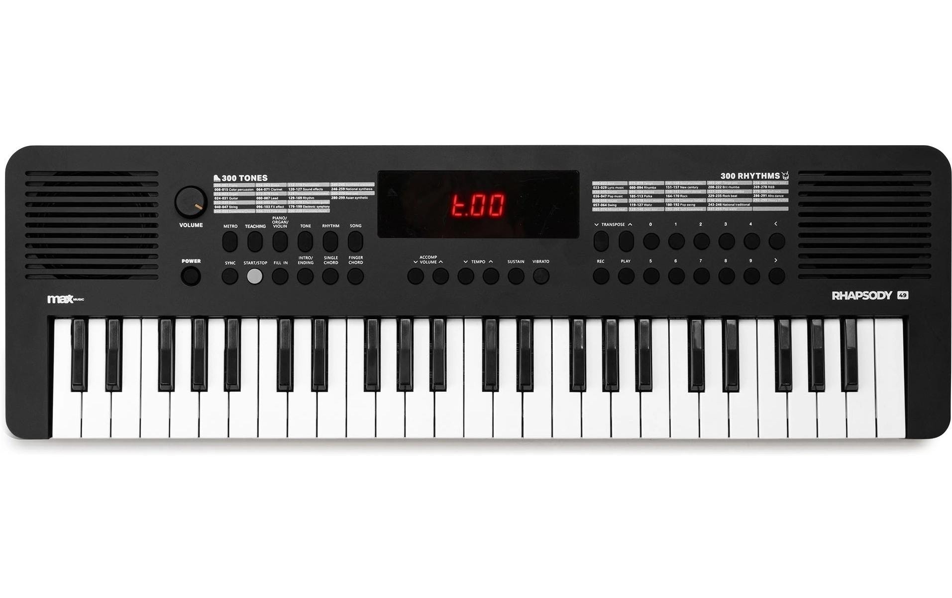 Keyboard Rhapsody4949-Tasten-Elektronik-Keyboard mit Duo-Lautsprechersystem
