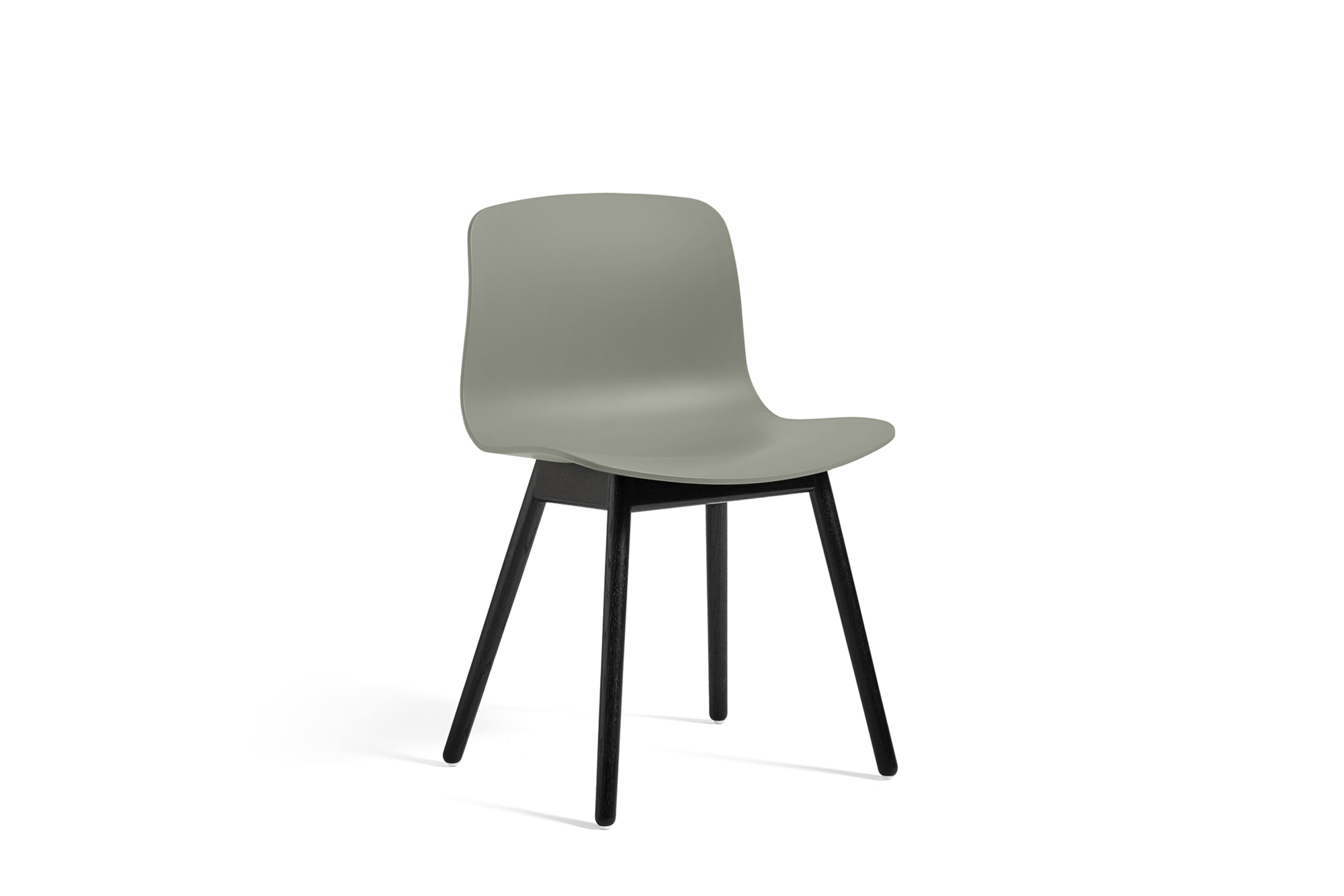 HAY stoel AAC 12 - zwart gelakt frame Seating: Dusty Green | Frame: Black Lacquered