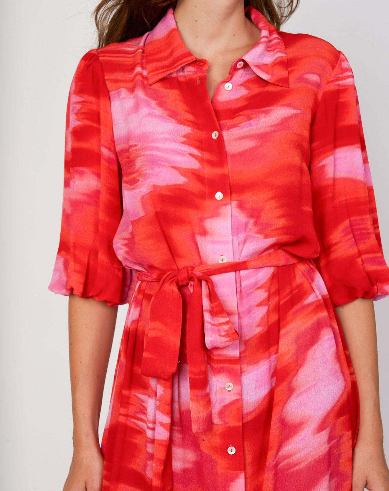 Derhy Robe Cidalia imprimée rouge