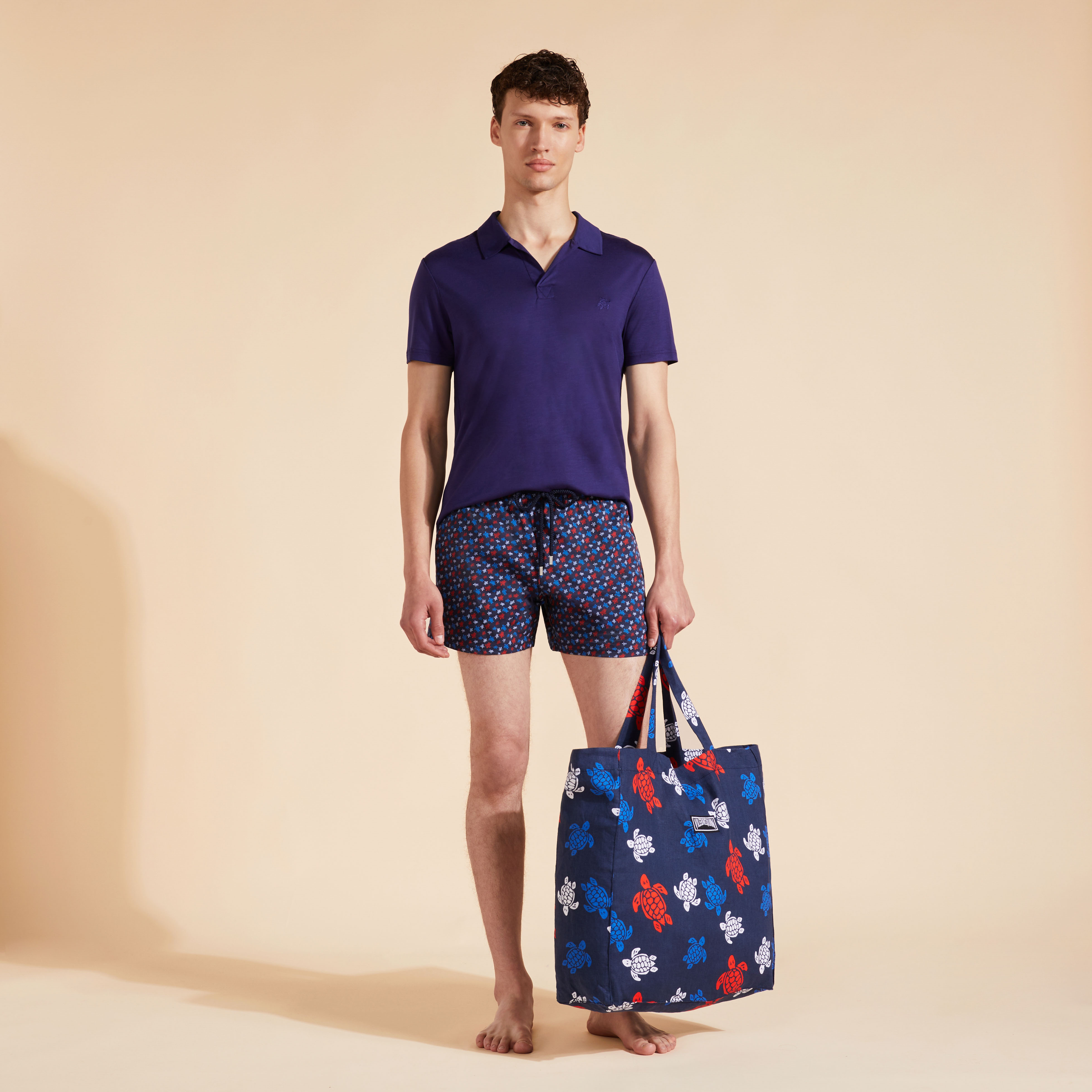 Maillot de Bain Court Stretch Homme Micro Ronde Des Tortues Rainbow