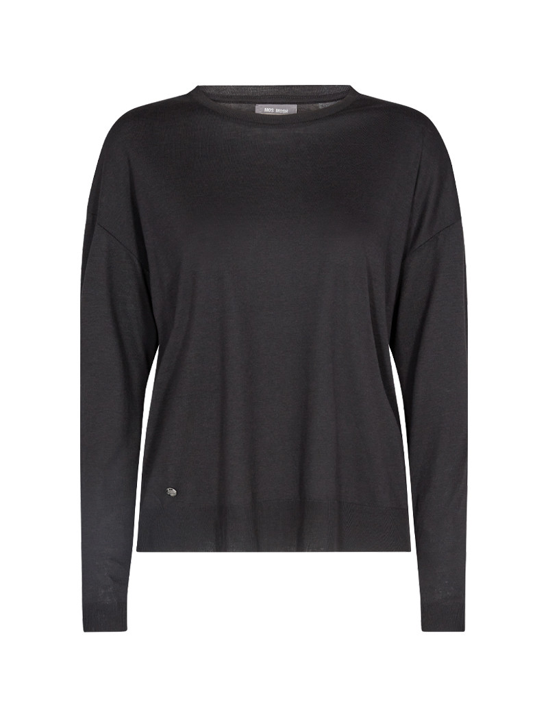 MOS MOSH T-SHIRT FEMME COL O SWANN NOIR