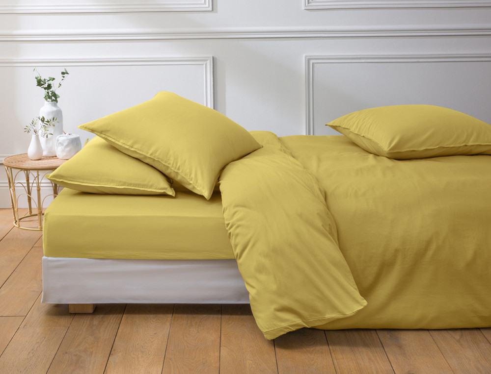 Housse de couette-Satin lavé