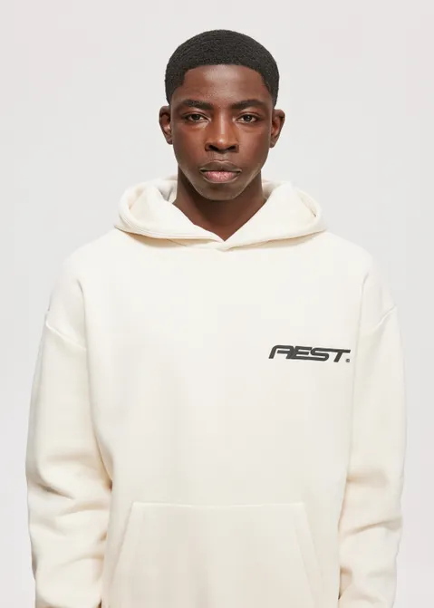 Hoodie met print 365 off-white (CREME.L)