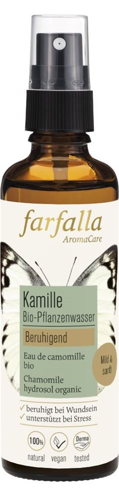 Farfalla Bio-Pflanzenwasser<br>75 ml, Kamille beruhigend