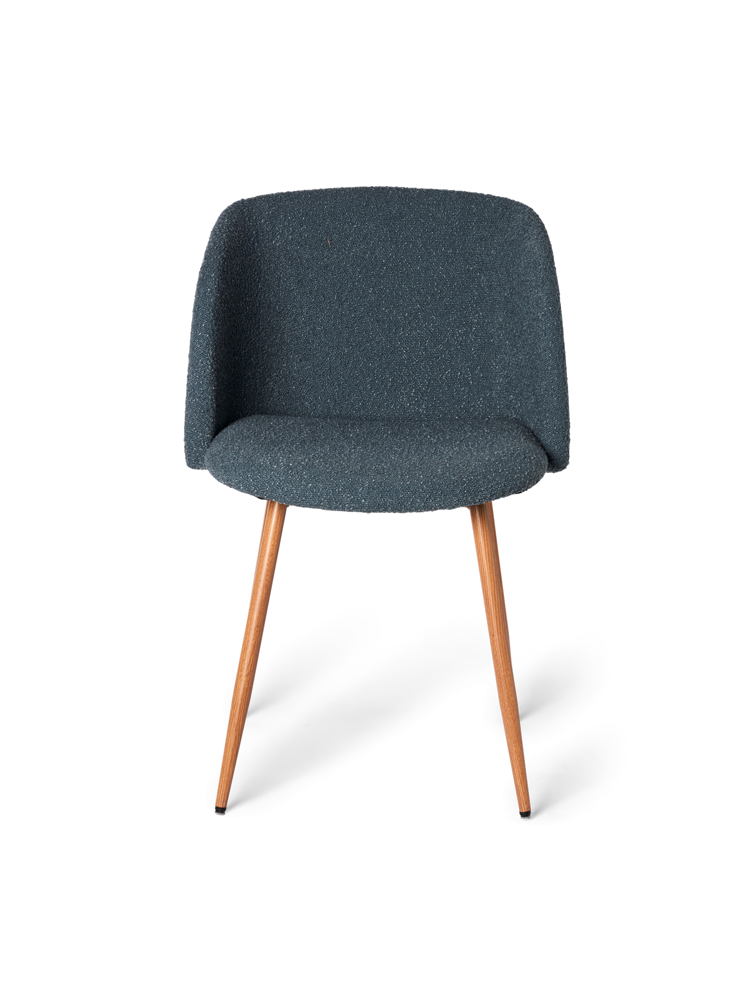 Stol i boucléstof | Jern/polyester/polyurethan. 50 x 42,5 x 81 cm. | Blue