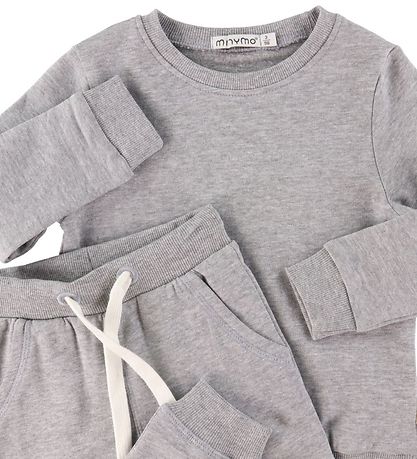 Minymo Sweatset - Graumeliert