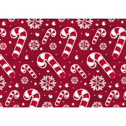 Papier cadeau de Noël 'sucres d'orge'