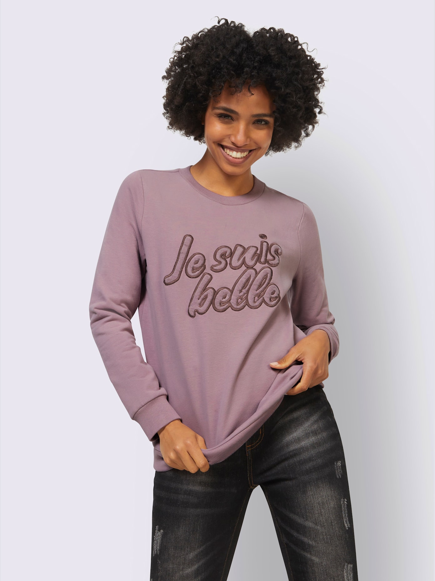 Sweat-shirt superbe broderie