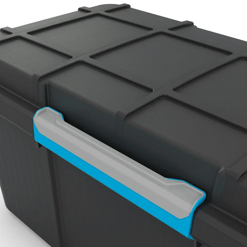 KIS Scuba Opbergbox L - 80L - zwart/blauwe clips